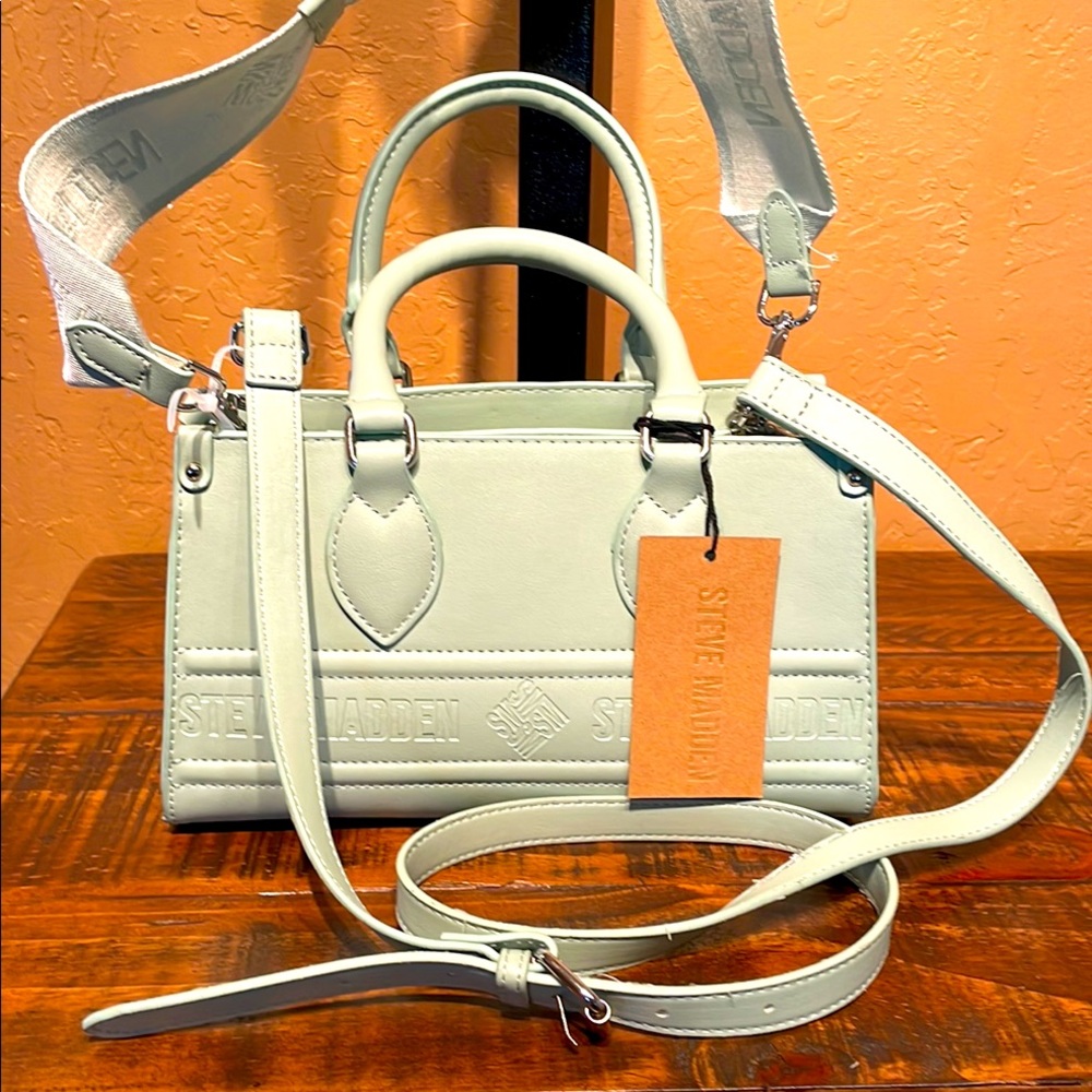 NWT Steve Madden Mint Green Vegan Leather 3 Way Bag MSRP $88